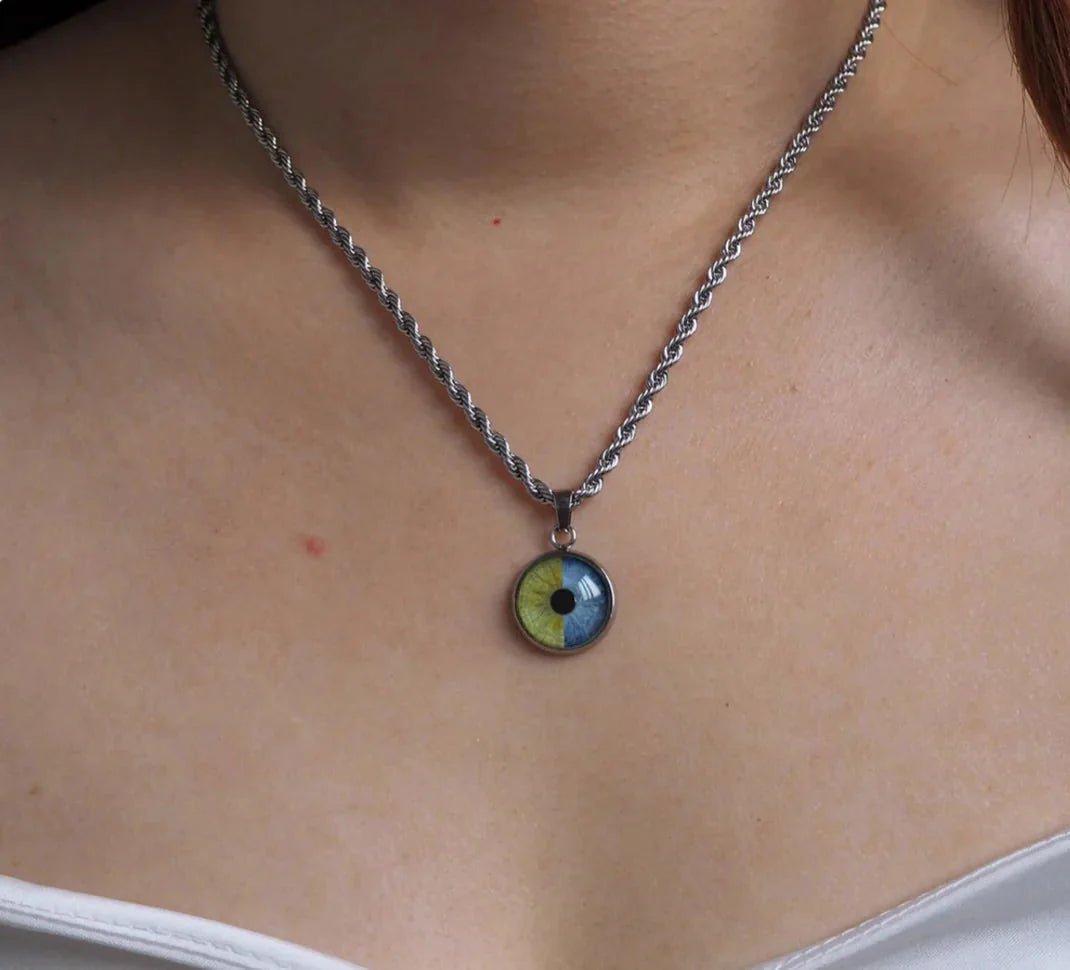 Collier Chicara™ – Pendentif Personnalisable avec Deux Iris